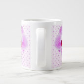 マザーズデーエキゾチックオーキズ花の写真 ジャンボコーヒーマグカップ (裏面)