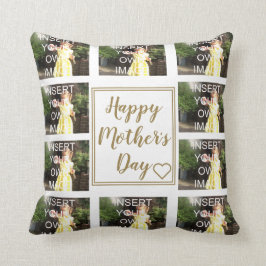 マザーズデーカスタムテンフォトコラージュハート クッション