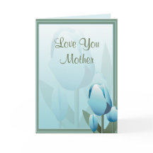 マザーズデービューティフル春チューリップターコイズカード