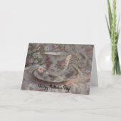 マザーズデー ヴィンテージ ティーカップ アート カード (正面)