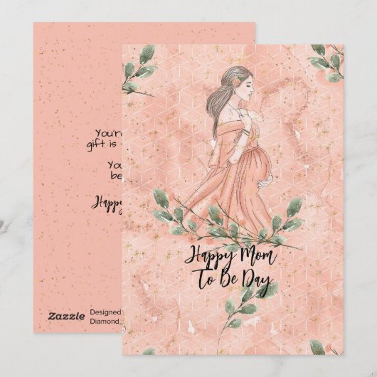 マザーズデー 妊婦さんへの桃 シーズンカード (正面/裏面)