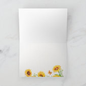 マザーズデー 水彩ひまわり ブランク シーズンカード (内部)
