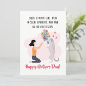 マザーズパーソナライズされたデイおもしろい犬ママ シーズンカード (スタンド正面)