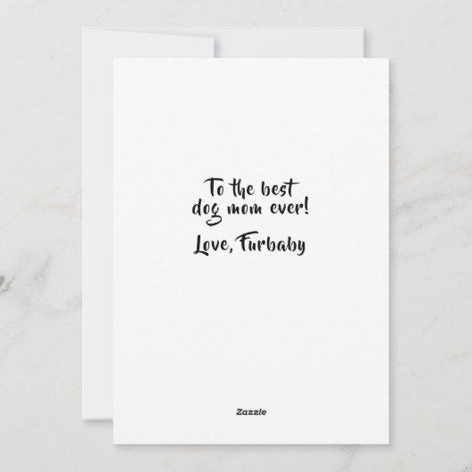 マザーズパーソナライズされたデイおもしろい犬ママ シーズンカード (裏面)