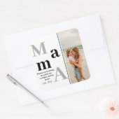 マザーズパーソナライズされたデイステッカー – 写真とメッセージ スクエアシール (封筒)