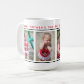 マザーズパーソナライズされたデイマグ コーヒーマグカップ (正面左)
