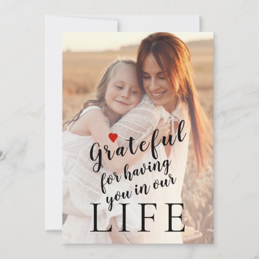 マザーズパーソナライズされたデイ2の写真と文字 シーズンカード (正面)