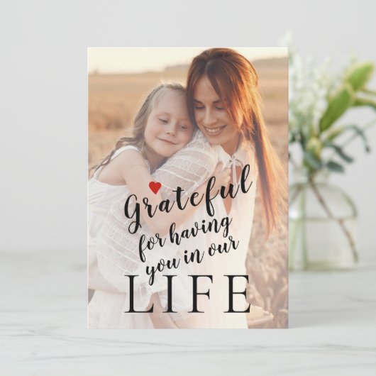 マザーズパーソナライズされたデイ2の写真と文字 シーズンカード (スタンド正面)