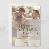 マザーズパーソナライズされたデイ2の写真と文字 シーズンカード (裏面)