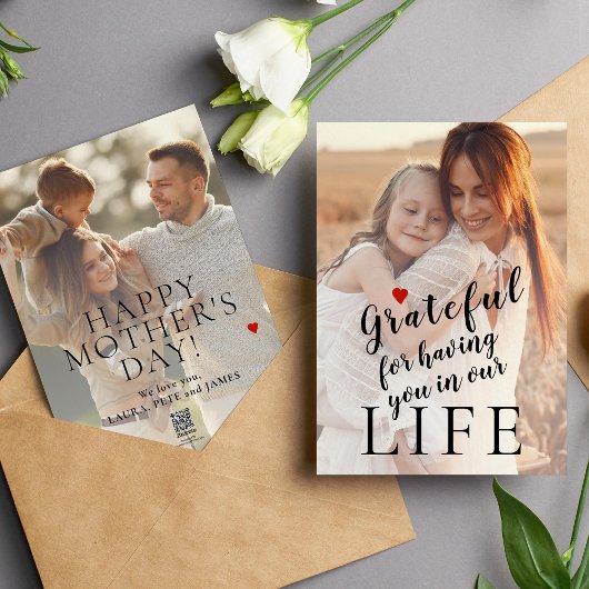 マザーズパーソナライズされたデイ2の写真と文字 シーズンカード