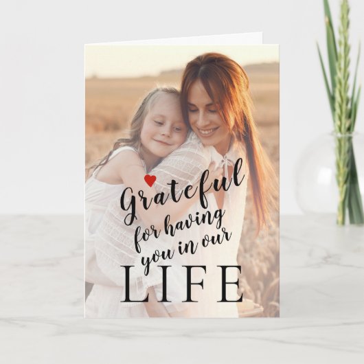 マザーズパーソナライズされたデイ2の写真と文字 シーズンカード (正面)