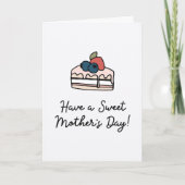 マザーズモダンデイ引用文ラインアートイラストレーション カード (正面)