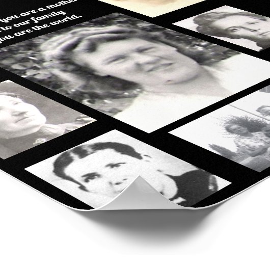 マザーズ引用文コラージュ黒枠ポスター ポスター (角)