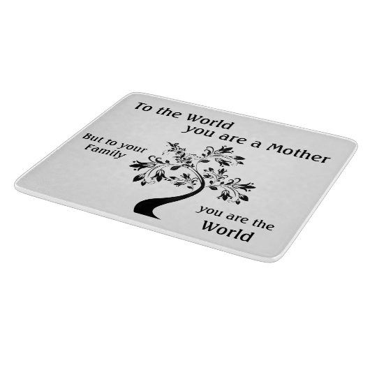 マザーズ感動的デイマザー引用文 カッティングボード (角)