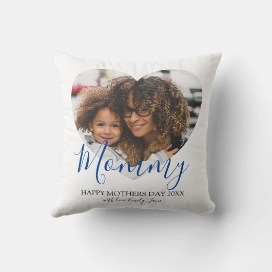 マザーズ日ハート写真記念装飾用クッション クッション (裏面)