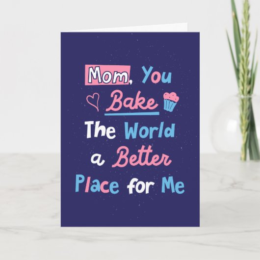 マザーズ日ベーキング引用文ベーカー母シェフ カード (正面)