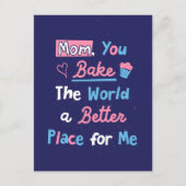 マザーズ日ベーキング引用文ベーカー母シェフ ポストカード (正面)