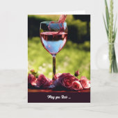 マザーズ日一般バラワインとバラ赤面 カード (正面)