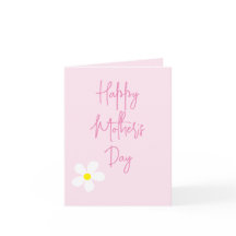 マザーズ日水彩デイジーピンクシンプル色カード