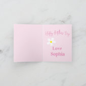 マザーズ日水彩デイジーピンクシンプル色カード 招待状 (内部)