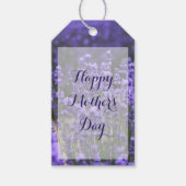 マザーズ日贈り物ラベルパープルラベンダー ギフトタグ (正面)