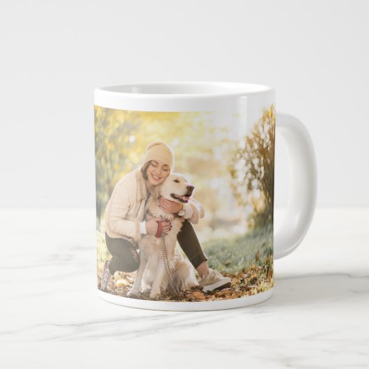 マザーズ最高のデイドッグ母の写真 ジャンボコーヒーマグカップ (正面右)