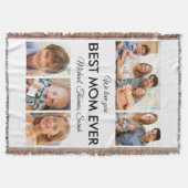 マザーズ最高のデイママママトレンディー写真コラージュ スローブランケット (正面)