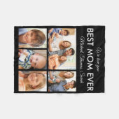 マザーズ最高のデイママママトレンディー写真コラージュ フリースブランケット (正面(横))