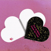 マザーズ最高のデーのブラックエレガントピンク ノートブック