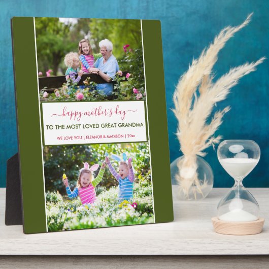 マザーズ素晴らしデイおばあちゃん2パーソナライズされた枚 フォトプラーク (側面)