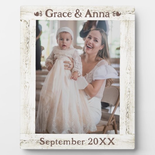 マザーズ素朴デイ白木写真枠 フォトプラーク (正面)