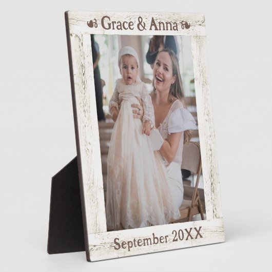 マザーズ素朴デイ白木写真枠 フォトプラーク (側面)