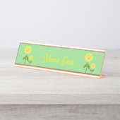 マザーズ・デイひまわりカスタム花 デスクネームプレート (正面)