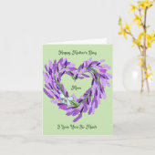 マザーズ・デイカードとラベンダーハート カード (黄色い花)