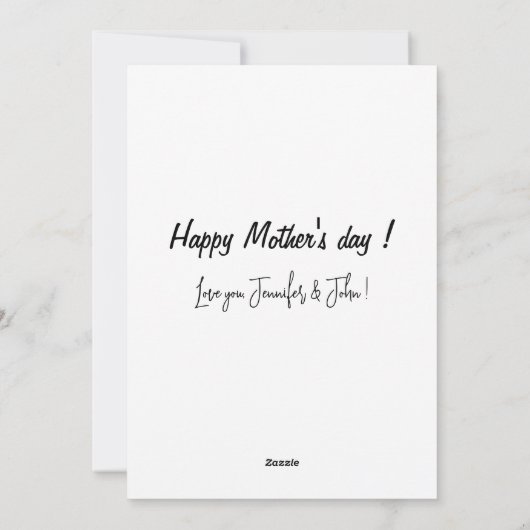 マザーズ・デイカード引用文シンプル シーズンカード (裏面)