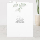 マザーズ・デイハートコラージュフローラの緑 カード (裏面)