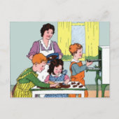 マザーズ・デイベーキングとママ ポストカード (正面)