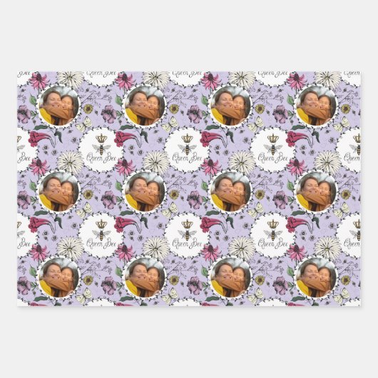 マザーズ・デイ写真クイーンビーフローラ ラッピングペーパーシート (正面3)