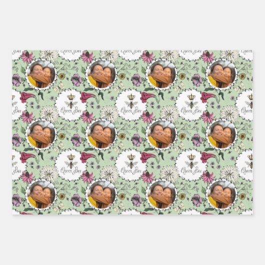 マザーズ・デイ写真クイーンビーフローラ ラッピングペーパーシート (正面2)