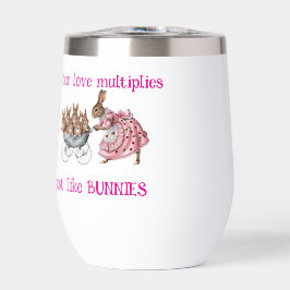 マザーズ・デイ可愛いウサギとバンニーをラム水に