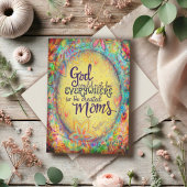 マザーズ・デイ引用文パステルかわいらしフローラインスピレーション カード