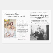 マザーズ・デイ新聞フラワーブーケ ラッピングペーパーシート (正面)