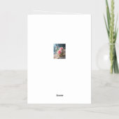 マザーズ・デイ繊細なピンクのバラと白いデイジー 箔グリーティングカード (裏面)