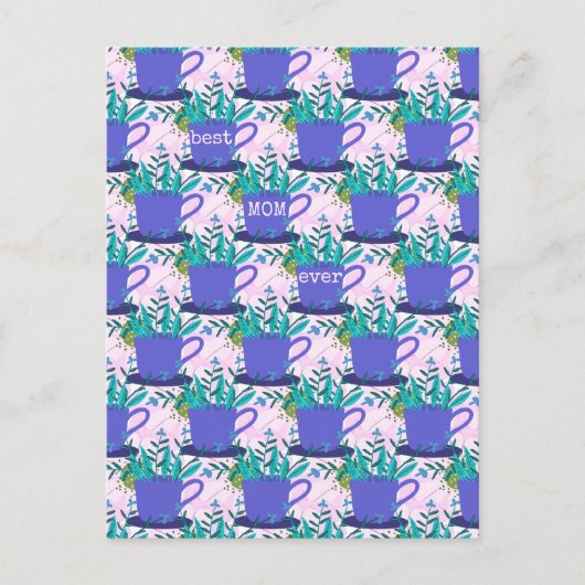 マザーズ・デイ花をマグカップに ポストカード (正面)