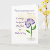 マザーズ・デイ賛美のスミレの花に咲く娘 カード (黄色い花)