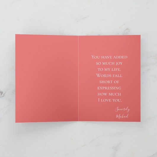 『マザーズ·デイ』の妻に カード (内部)