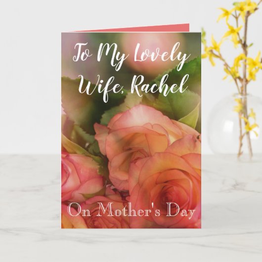 『マザーズ·デイ』の妻に カード (黄色い花)