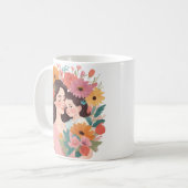 マザーズ・デイ・イラストレーター コーヒーマグカップ (正面左)