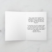 マザーズ・デイ・カード明るいピンクと緑メダリオン サンキューカード (内部)