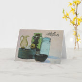 マザーズ・デイ・カード・グリーン・グラス カード (黄色い花)